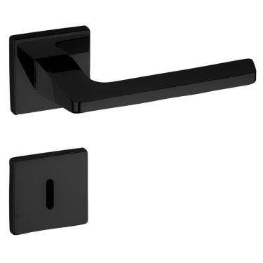 Imagem de Fechadura De Porta Quadra Haga Sara 55Mm Preta Interna - Pr