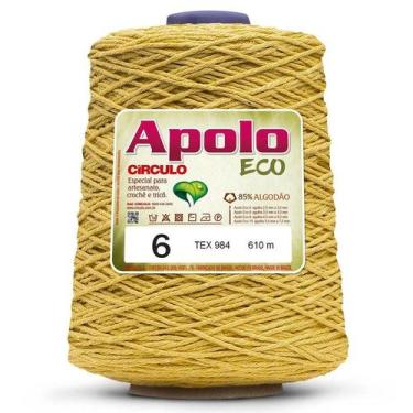 Imagem de BARBANTE APOLO ECO CIRCULO Nº 06 - 600G - 610 M, 1660 - AMARELO