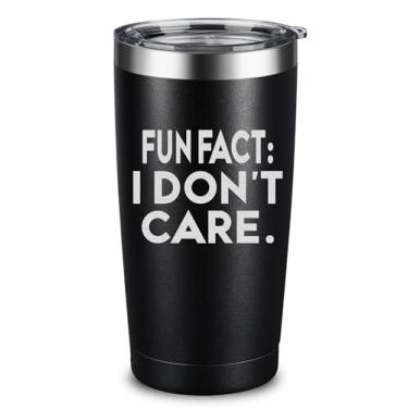 Imagem de Caneca de café Fun Fact I Don't Care - Sarcasmo Sarcástico Humorístico Muito Engraçado Copo Gravado - Aniversário Dia dos Pais Homens Presentes para Pai, Amigos, Irmão, Colega de Trabalho, Amigo