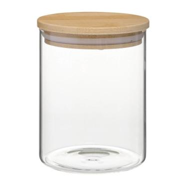 Imagem de Pote Borossilicato Hermético Tampa Bambu 600Ml Class Home