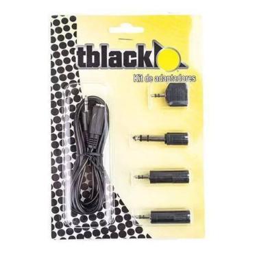 Imagem de Kit De Adaptadores E Plugues De Áudio P2 / P10 Tblack