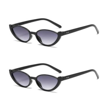 Imagem de HCHES Óculos de sol vintage meia armação, estilo fashion, colorido, feminino, proteção uv400, verão (2C1)