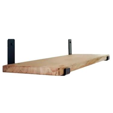 Imagem de Prateleira Industrial 60x20 Madeira Pinus Suporte Invertida - Big Hous