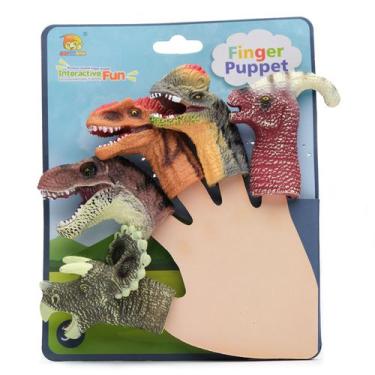 Imagem de Conjunto de dinossauros Finger Puppets para crianças de mais de 3 anos