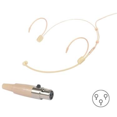 Imagem de Microfone headset c/ fio p/ body pack,Uni,mini XLR 3 pinos - Aj Som  A