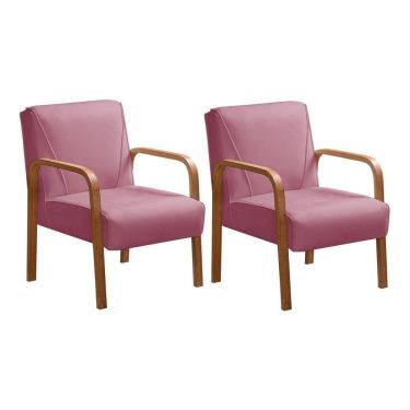 Imagem de Conjunto 2 Poltronas Decorativa Anita Sala Recepção Escritório