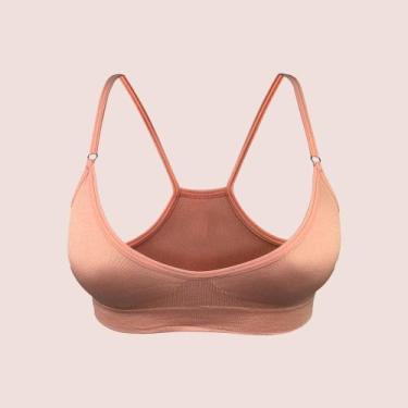 Imagem de Top Nadador Zee Rucci Sem Costura Microfibra Alça Fina, Blush, P