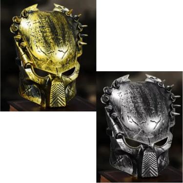 Imagem de Kit C/ 2 Máscaras Do Predador Carnaval Festas Terror (1 Prata E 1 Dourado)