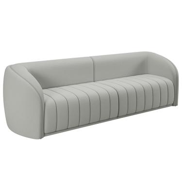 Imagem de Sofá 05 Lugares Para Sala De Estar 332 cm Lazio M03 Veludo Creme - Lyam Decor