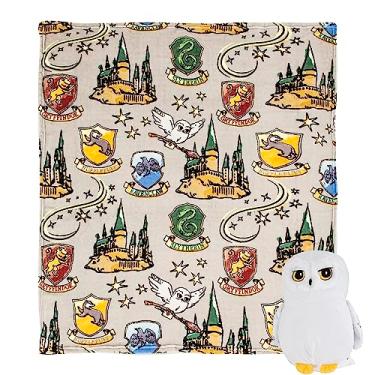 Imagem de Northwest Conjunto de travesseiro e cobertor de toque de seda Harry Potter Personagem, 101,6 cm x 127 cm, Hedwig Magic