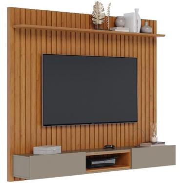 Imagem de Home Ripado Painel de Parede Suspenso Embutido para Sala de Estar com 