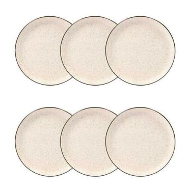 Imagem de Jogo de 6 Pratos Sobremesa 20 cm Oxford Flat Duna
