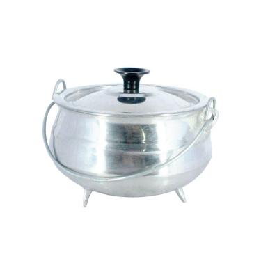 Imagem de Panela Tripé Alumínio Fundido Polida Alça Vergalhão N06