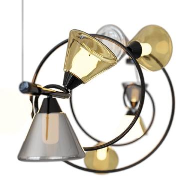 Imagem de Pendente Aurora Black Onix 5W Lampada G9 Ferro + Vidro Ref:1422