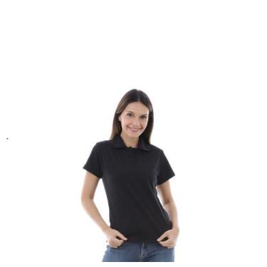 Imagem de Camisa Pólo Feminina Malha Piquet Punho nas Mangas - EBT Uniformes, Pr