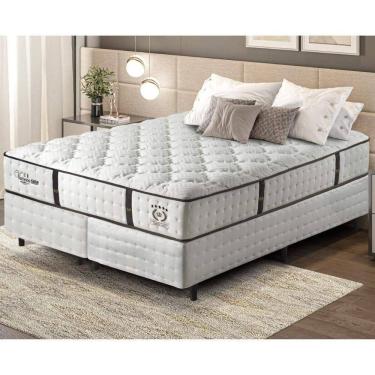 Imagem de Cama Box Conjugado King Com Colchão 193x69x203 Veneza Ii Gazin Cr35310 Branco