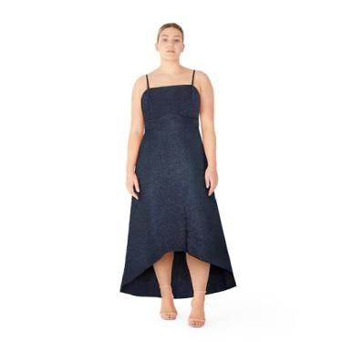 Imagem de City Chic Vestido de coquetel feminino plus size - Tess Hi Low Maxi, Azul marino, 54