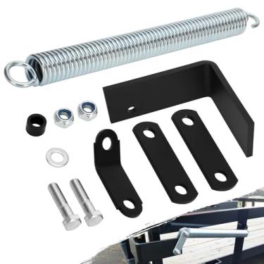 Imagem de Kit de assistência de elevação de mola de portão traseiro do lado direito para a maioria das portas traseiras do trailer, assistência de elevação da porta traseira do reboque com suporte e ferragens