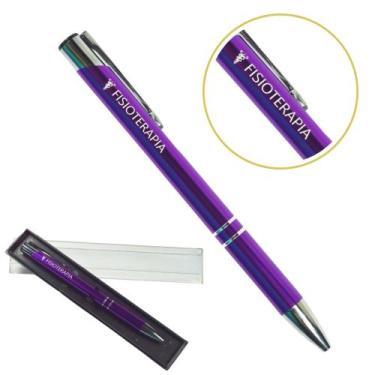 Imagem de Caneta Personalizada Cursos Metal Profissional Coloridas Fisioterapia 