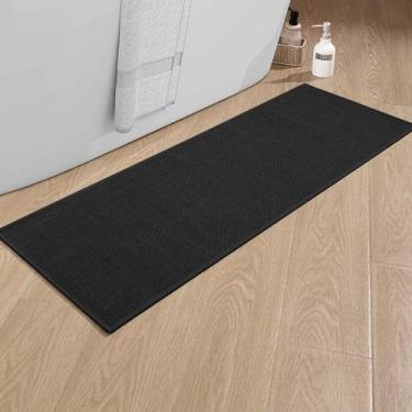 Imagem de Tapete de banho chakme Ultra Thin, antiderrapante, 120x43cm, preto