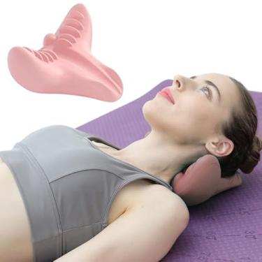 Imagem de Jocaluyia Relaxante de Pescoço E Ombros, Dispositivo de Tração Cervical, Almofada de Massagem de Acupressão para Pescoço, Ombro E Costas, Massageador de Alongamento de Pescoço, Corretor de Postura Par