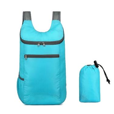 Imagem de Mochila leve para caminhadas, mochila dobrável para viagem, resistente à água, bolsa esportiva para atividades ao ar livre, para acampamento, caminhadas, montanhismo, pesca, ciclismo