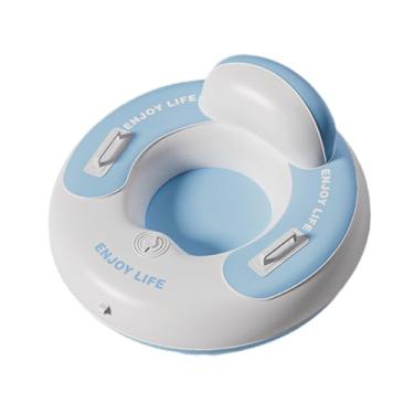 Imagem de menolana Boia de neve com alças, trenó inflável e reforçado para adultos e crianças, ideal para esportes aniversários, Azul