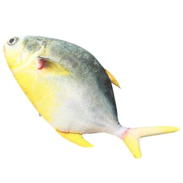 Imagem de Boneca de brinquedo de pelúcia realista Ocean Fish Golden Pomfret 60cm