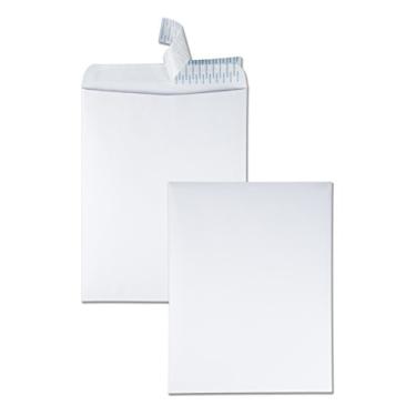 Imagem de Quality Park Envelopes Redi-Strip de 30,5 cm x 38,8 cm, tecido branco, 12,7 kg, fecho autovedante, 100/caixa (QUA44082)