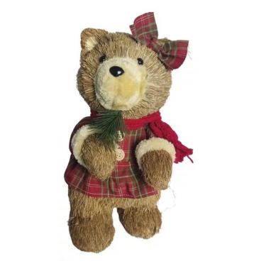 Imagem de Enfeite Natalino Isopor Ursa 25cm X 20cm X 36cm