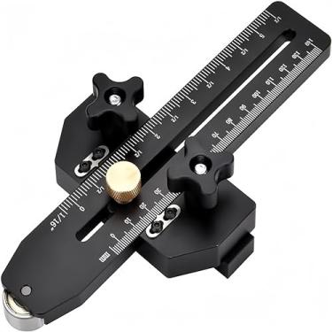 Imagem de Gabarito fino de precisão para serras de mesa - Guia de marcenaria microajustável para cortes estreitos repetitivos - Serve em ranhuras em T de 9,5 cm x 1,9 cm