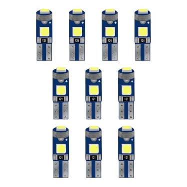 Imagem de Lyxheth Lâmpadas LED T5 de 10 peças, lâmpadas de cluster de instrumentos, T5 37 2721 PC37 Canbus lâmpada de painel livre de erros, 3030 chips super brilhantes 12 volts substituição para lâmpada de