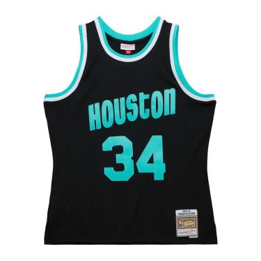 Imagem de Regata Mitchell & Ness Jersey Cool Blue Swingman Houston Rockets 1993-94 Hakeem Olajuwon Masculino-Masculino