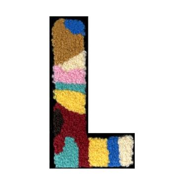Imagem de 1 peça de patch de letra de chenille de ferro de camuflagem de 11,4 cm – adesivos do alfabeto para roupas, jaquetas, mochilas, chapéus para decoração personalizada, nome personalizado e artesanato. (G