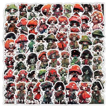 Imagem de Adesivos Zombies Fungus Invasions, vinil impermeável, 60 unidades