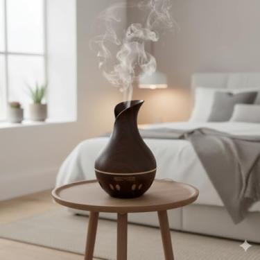 Imagem de Umidificador Difusor Aroma Ultrassônico Vaso Pétala LED Silencioso 130ml