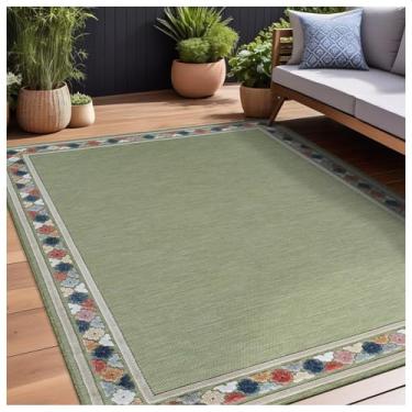 Imagem de SPXMQSS Tapetes de área externa antiderrapantes para jardim, resistente ao desgaste, fácil de limpar para acampamento, deck, varanda, piquenique, quintal A 160 x 230 cm