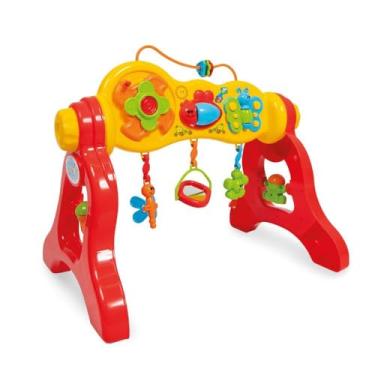 Imagem de Centro de Atividades Play Gym Infantil 3 em 1 com Som, Colorido, 58x53x42cm, a partir de 3 Meses