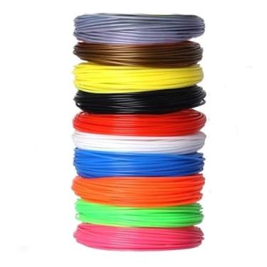 Imagem de Kit Filamentos PLA 10 Cores 50m total para Canetas 3D e Impressora 3D