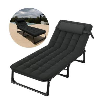 Imagem de Cama Espreguiçadeira Portátil Reclinável Dobrável 4 Posições - Revomax