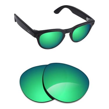 Imagem de Alphax Lentes de reposição polarizadas para óculos de sol Ray-Ban Meta Headliner RW4009F 51 mm - Opções, Verde esmeralda espelhado