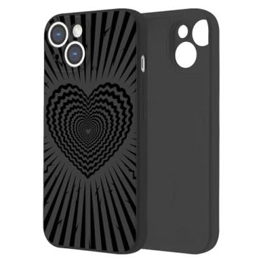 Imagem de JOYLAND Capa Black Heart para iPhone 16 Pro Max, compatível com MagSafe, forro de microfibra protetora de corpo inteiro, capa protetora de silicone à prova de choque para iPhone 16 Pro Max, preta