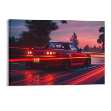 Imagem de HouLaiZhe S2000 Sports Speed Neon Art Posters Canvas Wall Estética Sala Decoração de Parede Impressões Galeria Sala Decoração de Parede para Quarto Sala de Estar Escritório 11 x 17 polegadas (28 x 43