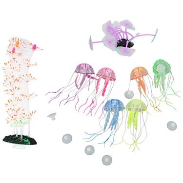 Imagem de Generic Ornamento de de Medusa de Aquário Brilhante Decorativo Definido para Paisagem Subaquática Colorida Com Material Ecológico Premium