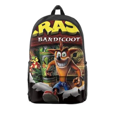 Imagem de Mochila Crash Bandicoot Cartoon Kids School 26x15x44cm