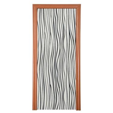 Imagem de Wassud Capa de porta de linha preta, decorações de porta de Halloween, faixa interna e externa, decoração de casa, grande decoração de porta da frente 81 x 200 cm