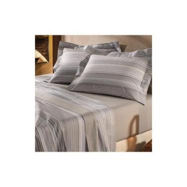 Imagem de Jogo de Cama Altenburg Lux One Percal 200 Fios, SOLT, CINZA