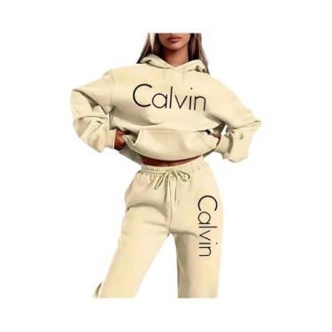 Imagem de Conjunto De Moletom Feminino Com Estampa De Letras, Duas Peças, Moda, 