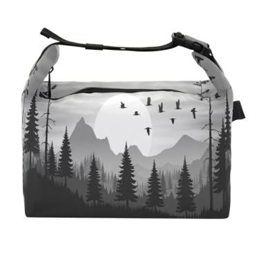 Imagem de STAYTOP Lancheira estilo preto e branco com fivela de alça, lancheira isolada para meninos e meninas, lancheira térmica para trabalho escolar