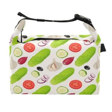 Imagem de STAYTOP Lancheira de legumes frescos com fivela de alça, lancheira isolada para meninos e meninas, lancheira térmica para trabalho escolar